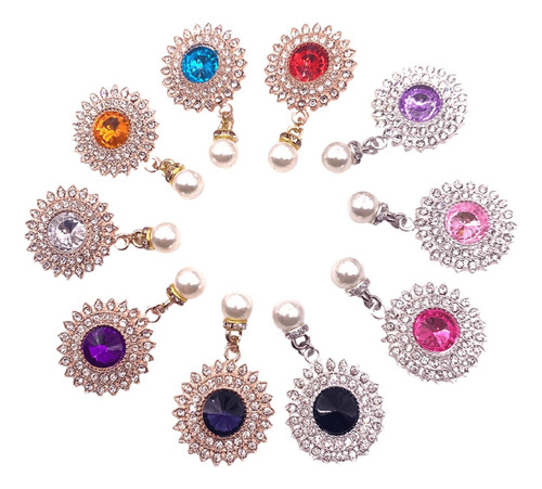 10x Pingentes De Strass Ornamentos Acessórios