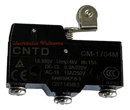 Micro Interruptor Switch Límite Cm-1704 Cntd C/ Rueda