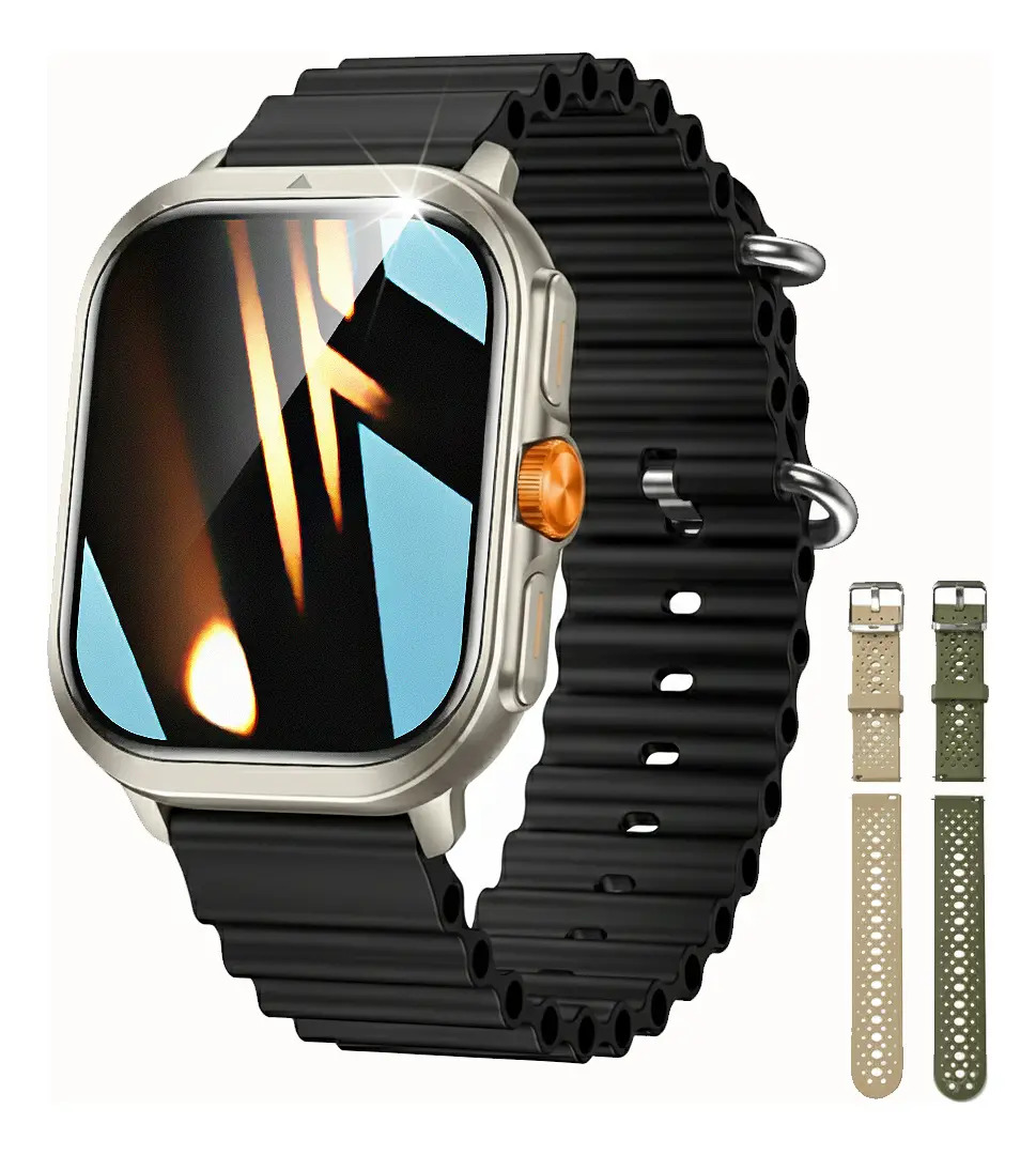 Smartwatch Olsen Reloj Inteligente Ultra Amoled Llamadas Bt Titanium