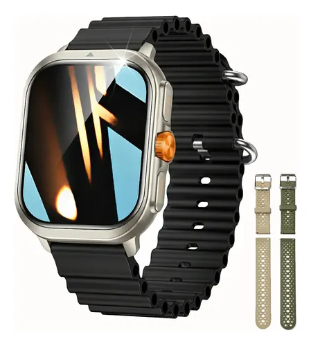 Smartwatch Olsen Reloj Inteligente Ultra Amoled Llamadas Bt Titanium Titanio
