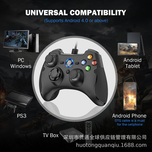 Easysmx Esm-9100 Gamepad Con Cable Para Pc/ps3, Etc.