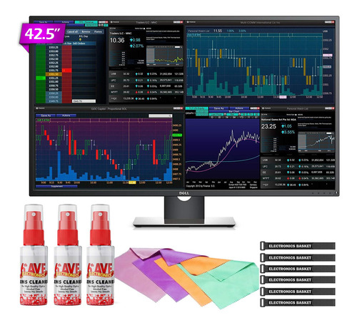 Monitor Ips 4k De 42.5'' 16:9 Dell Con Mega Kit De Limpieza