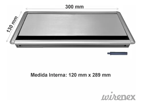 Tapa Pasacables Aluminio Y Caja De Conexión Escritorio Elect