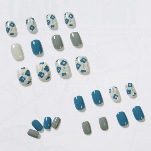 24 Pz Tips Soft Gel Uñas Postizas Diferentes Diseños Modelos