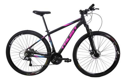 Bicicleta Aro 29 Trust Tx 200 - 24 Velocidades - Aluminio Cor Preto Pink Azul Tamanho Do Quadro 19