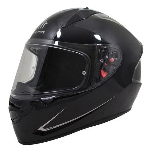 Casco Moto Mt Stinger Solid Integral Negro Mate - Brillo Rpm