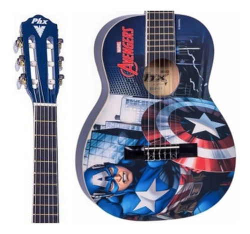 Violão Phx Infantil Vim C1 Marvel Capitão America + Nf