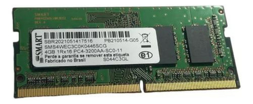 Memória Ram Notebook Smart Ddr4 4gb 3200mhz (Usado)