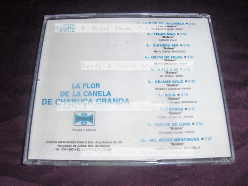 Flor De Canela De Chabuca Granda Fetiche Cd Peru (Usado)