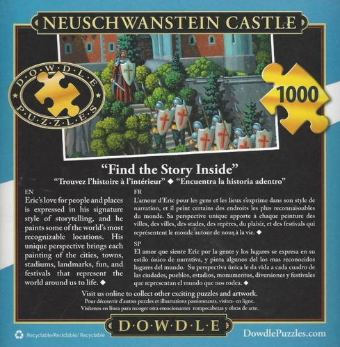 Rompecabezas Dowdle Neuschwanstein Castle 1000 Pzs Puzzle