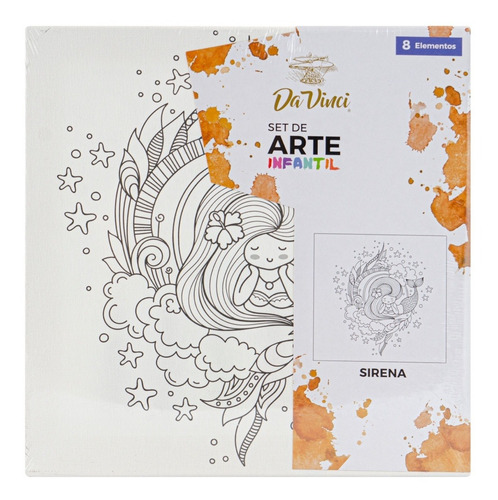 Imagen 1 de 4 de Set De Arte Infantil Sirena