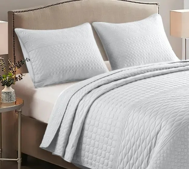 Quilt Cover Cubrecama Super Twin Dubai Liso Kavanagh Color Gris Claro