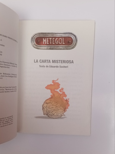 La Carta Misteriosa / Metegol. Eduardo Sacheri Usado V.luro (Usado)