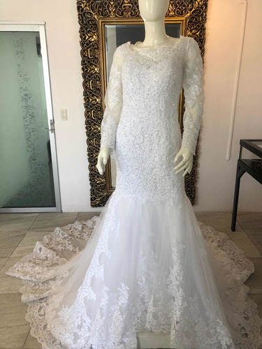 Hermoso Vestido De Novia Corte Sirena De Diseñador, Nuevo