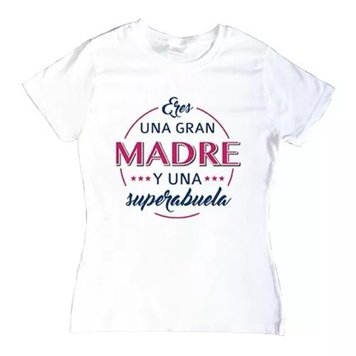 Regalo Mamá Y Abuela. Playera Personalizada De Algodón 100%. Varios Diseños