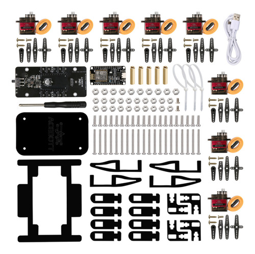 Araña Inteligente Acebott Qd020 Compatible Con Arduino Y Acecode Automatizacion Electronica Educativa Tecnologia Esp32 Ideal Para Aprendizaje Diy