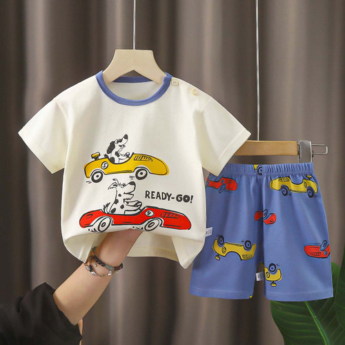 Conjunto De Bebé Ropa Para De Camisa Shorts Con Estampa