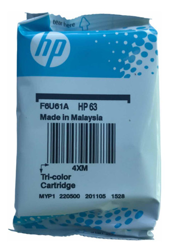 Cartucho Hp 63 Tri-color Original