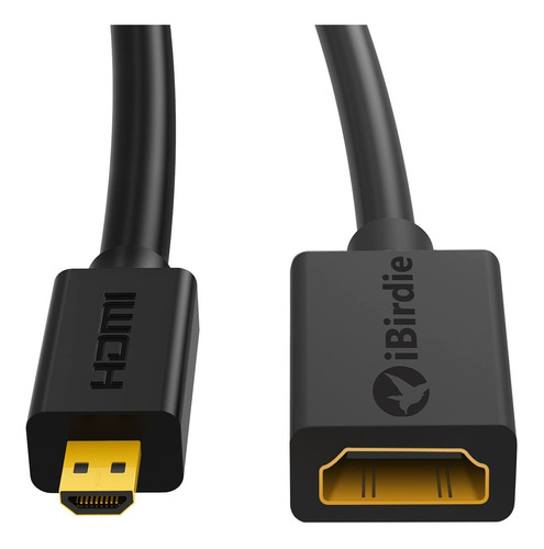 Cable Micro Hdmi Dama 0.5 Pie Velocidad 18 Gbps Soporte