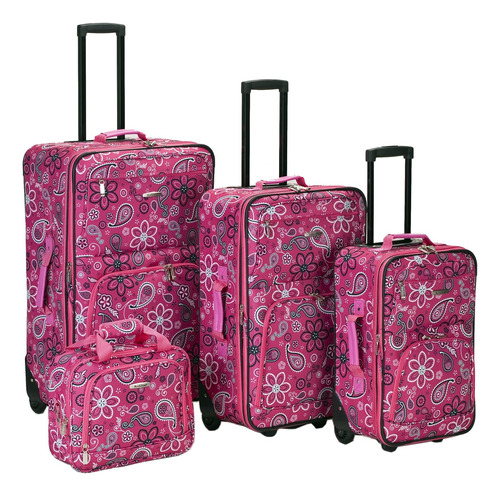 Impulse 4 Piezas Softside Upright Luggage Set, Bandana ...