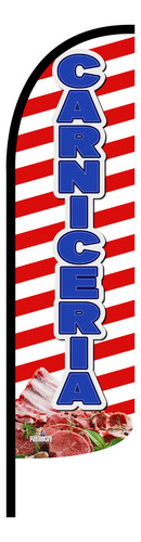 Funda Para Bandera Publicitaria Carnicería Roja(4x1) Carniceria Toro Roja