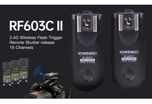 Trigger Yongnuo Rf-603ii Para Canon, 2 Unidades+cable C1