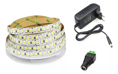 Cinta Led Luz Cálida 5mts 12v 4040 60led/m + Transformador