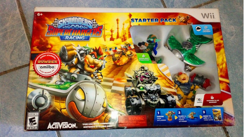 Wii Skylanders Superchargers Racing Amiibo Bowser Cerrado