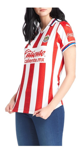 Imagen 3 de 3 de Jersey Playera Puma Chivas Del Guadalajara Para Dama Mujer