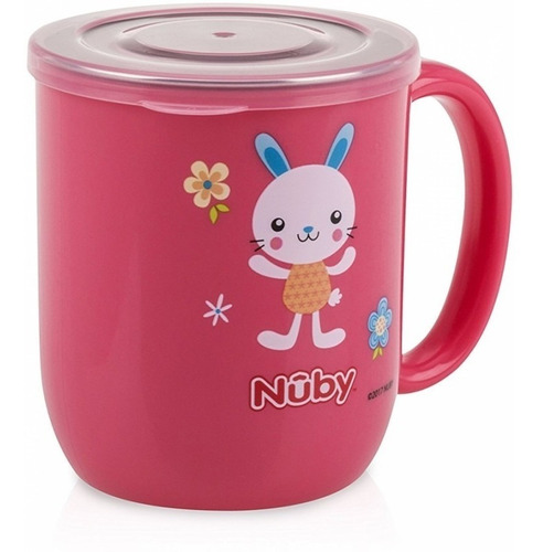 Taza Nuby Para Bebe Interior Acero Inoxidable Tapa De Viaje