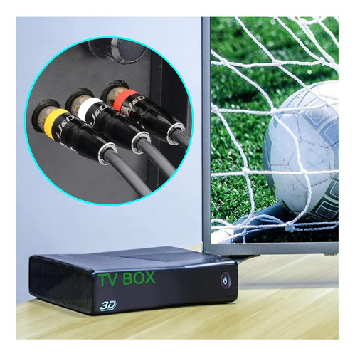 Cable J&d Rca, Cable De Extensión Av Masculino A Femenino De
