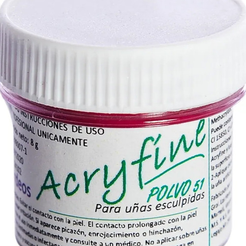 Acryfine Polimero Construcción Uñas Esculpidas Bordo X 8gr