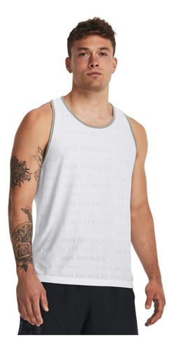 Musculosa Under Armour Run Everywhere Hombre Running Blanco