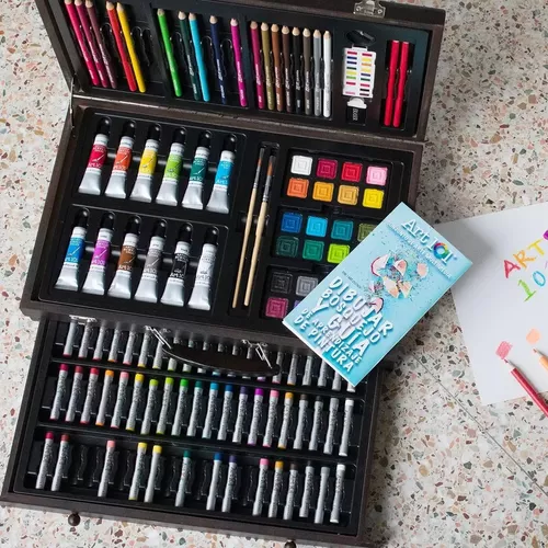 Kit De Arte Y Manualidades 1000 Piezas Estuche Organizador