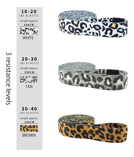 Bandas Elásticas De Ejercicio Con Estampado De Leopardo Resi