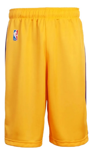 Imagen 2 de 8 de Short Pantalon Basquet Nba Angeles Lakers Adulto Lic Oficial
