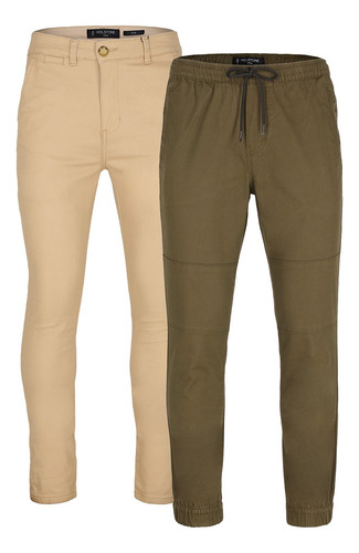 2 Pack Holstone Pantalón Chino + Jogger Slim Para Hombre