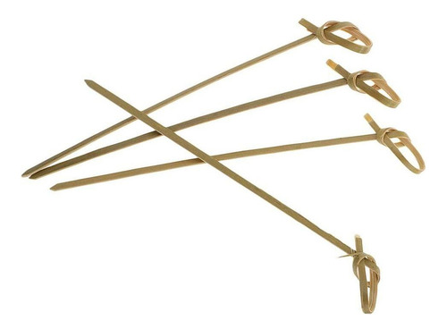 Fweaad 2x 100 Piezas Nudo De Bambú Cóctel Beber Agitador