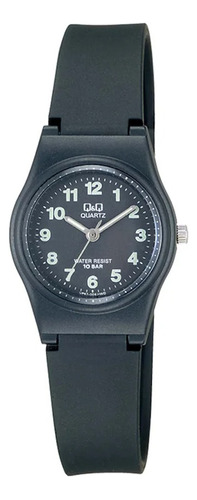 Reloj Q&q Dama Negro Resistente 100m Original Vp47j004y