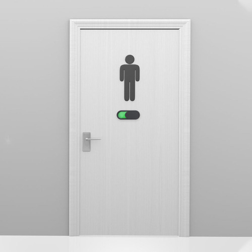 Letrero De Baño Vacío Con Texto Ocupado, 3 Unidades