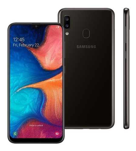 Smartphone Samsung Galaxy A20 32gb 3gb Preto Capa+pelicula