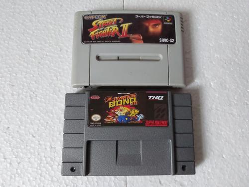 Street Fighter 2 & James Bond Jr Para Super Nintendo (Usado)