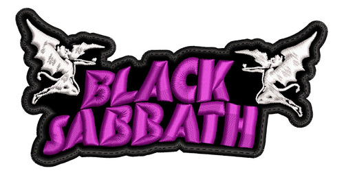 Parche Bordado Black Sabbath Mb12x6cm. Metal/rock Calidad