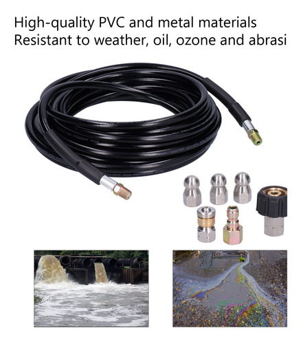 Imagen 6 de 10 de Manguera De Limpieza De Desagüe Kit De Chorro De Alcantarill