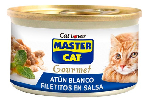 Master Cat Alimento Gato Atun Blanco 85 Grs 12 Lata