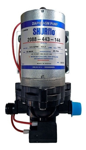 Bomba De Diafragma Shurflo 12 Vcd, 3.5gpm, 13.23 Lpm 45 Psi