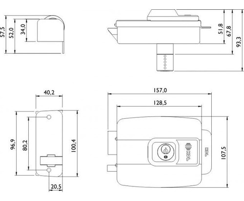 Fechadura Eletrônica C-90 Std Hdl Dupla Cinza Ab P/ Dentro