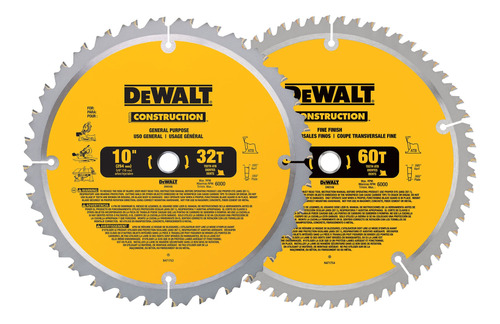 Dewalt Hoja Sierra Inglete Mesa 10  Corte Transversal 60 Uso