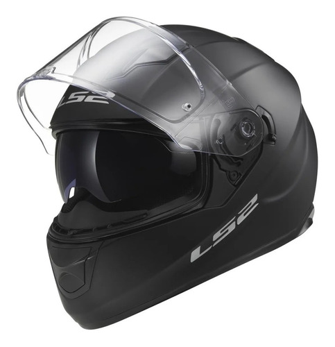 Casco Ls2 Doble Visor 320 Stream Negro Mercado Full Fasmotos