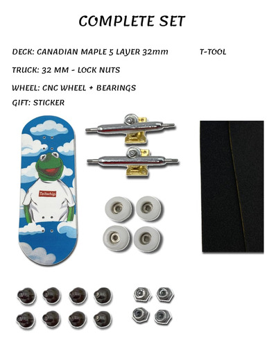 Fingerboard Tailwhip Pro Wood Tuercas De Seguridad Para Cami Color Del Skate Color De Las Ruedas